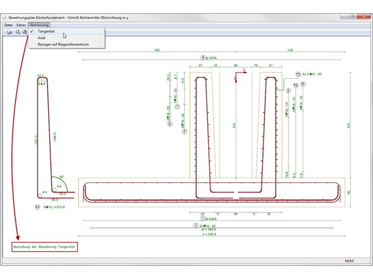 Regolazione dei disegni dell'armatura