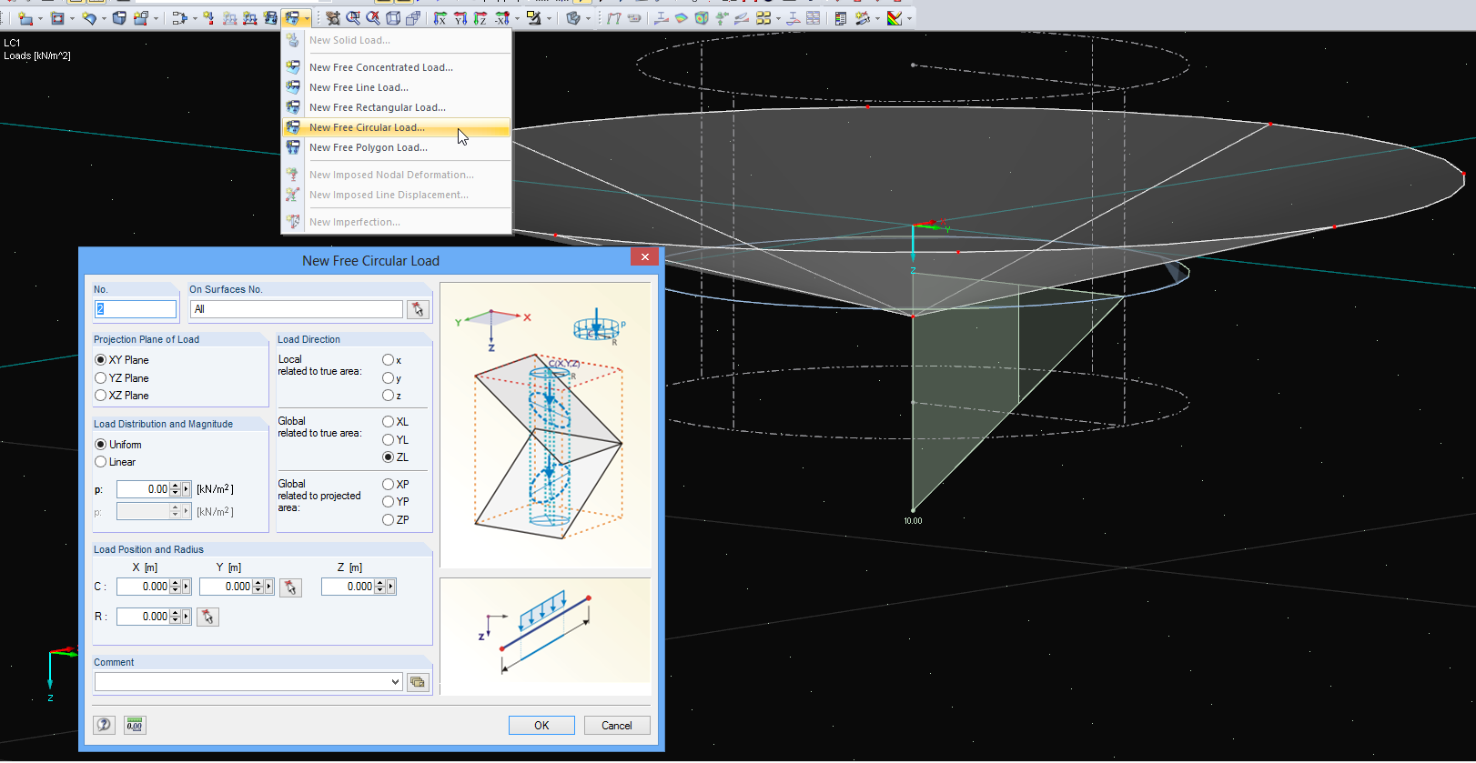 Carico libero circolare