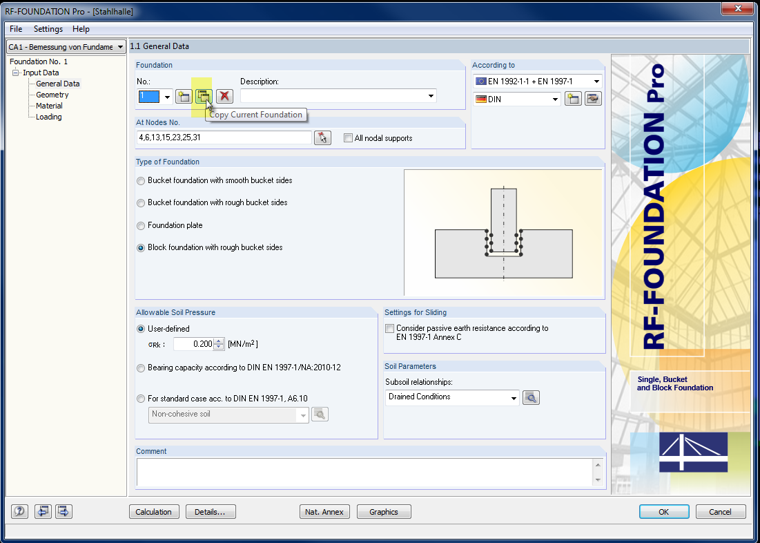 Funzione di copia in RF-/FOUNDATION Pro