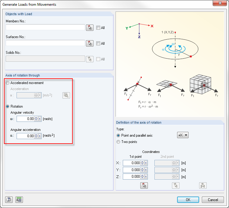 Generazione di carichi dai movimenti