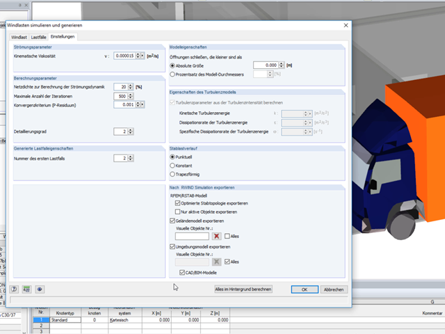 RWIND Simulation - Oggetti visivi e modelli Cad/BIM nel programma principale