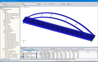 Modello 3D del ponte stradale Güsen B 10 in RSTAB (© grbv)