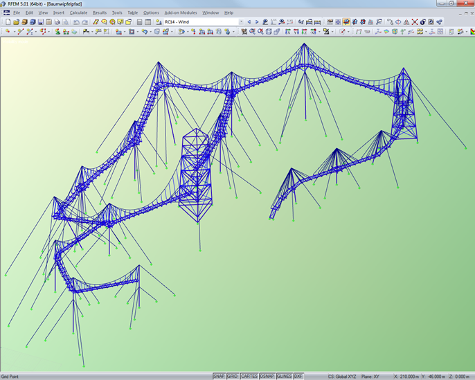 Visualizzazione dell'intera struttura in RFEM (© Meyer+Schubart)