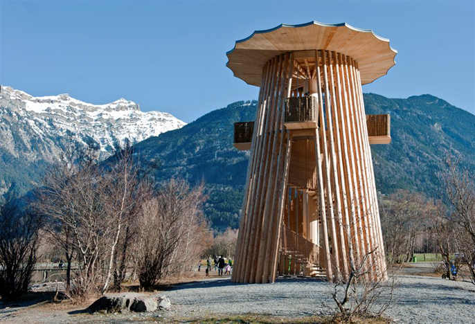 Torre panoramica con vista sulle Alpi svizzere (© Pirmin Jung Ingenieure)