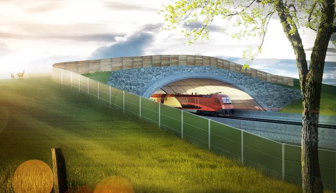 Visualizzazione di Wildlife Crossing AM2 (© Michael Sohm/TU Wien)