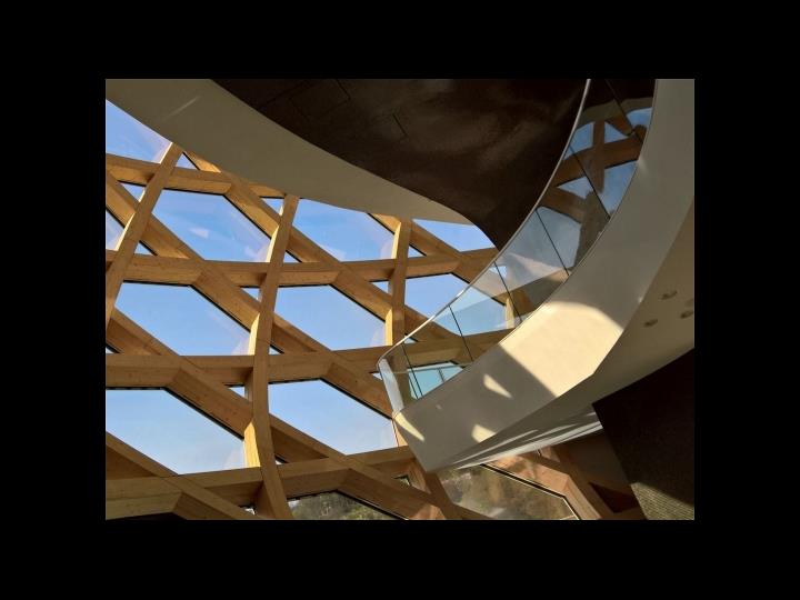 Innenansicht der Holztragkonstruktion des CIMU (© sblumer ZT GmbH)