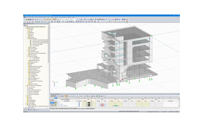 Modello 3D di "Cubo B" in RFEM (© kunstlin ingenieure)
