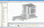 Modello 3D di "Cubo B" in RFEM (© kunstlin ingenieure)