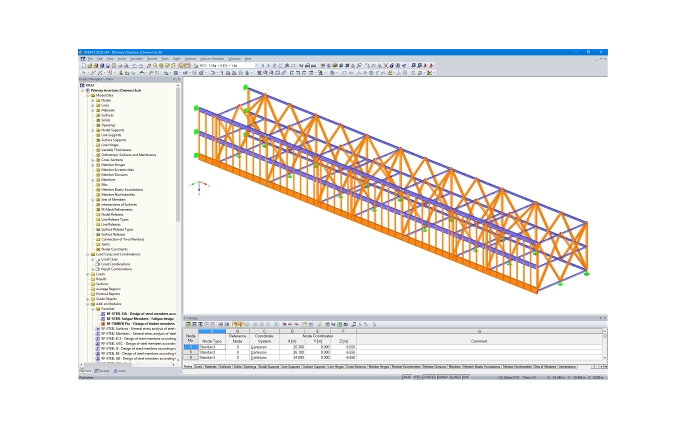 Modello di struttura reticolare con considerazione di due nuovi piani RFEM (© Indermühle Bauingenieure)