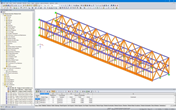 Modello di struttura reticolare con considerazione di due nuovi piani RFEM (© Indermühle Bauingenieure)