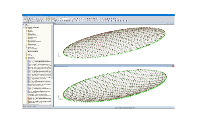 Modelli di ricambio per membrane in RSTAB (© zapf & co.)