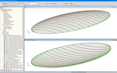 Modelli di ricambio per membrane in RSTAB (© zapf & co.)