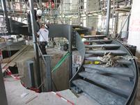 Scala a chiocciola durante la costruzione (© Vic Obdam Staalbouw BV)