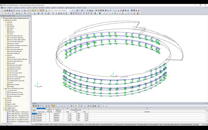 Struttura di supporto per facciate in RFEM (© Enclos Corp.)