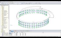 Struttura di supporto per facciate in RFEM (© Enclos Corp.)