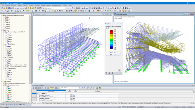 Deformata dovuta ai carichi del vento (© Studio Rota Nodari)