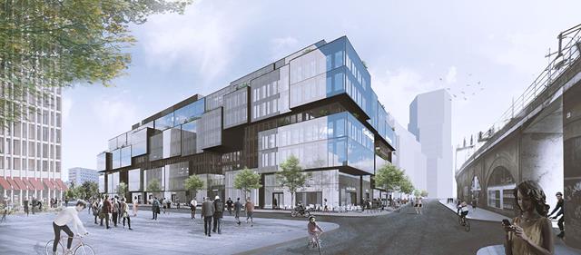Facciata dell'edificio per uffici VoltAir, Berlino, Germania (© J. MAYER H. und Partner, Architekten mbB)