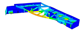 Modello RFEM del centro per sport acquatici (© Kmod Enginyeria en Fusta SL)