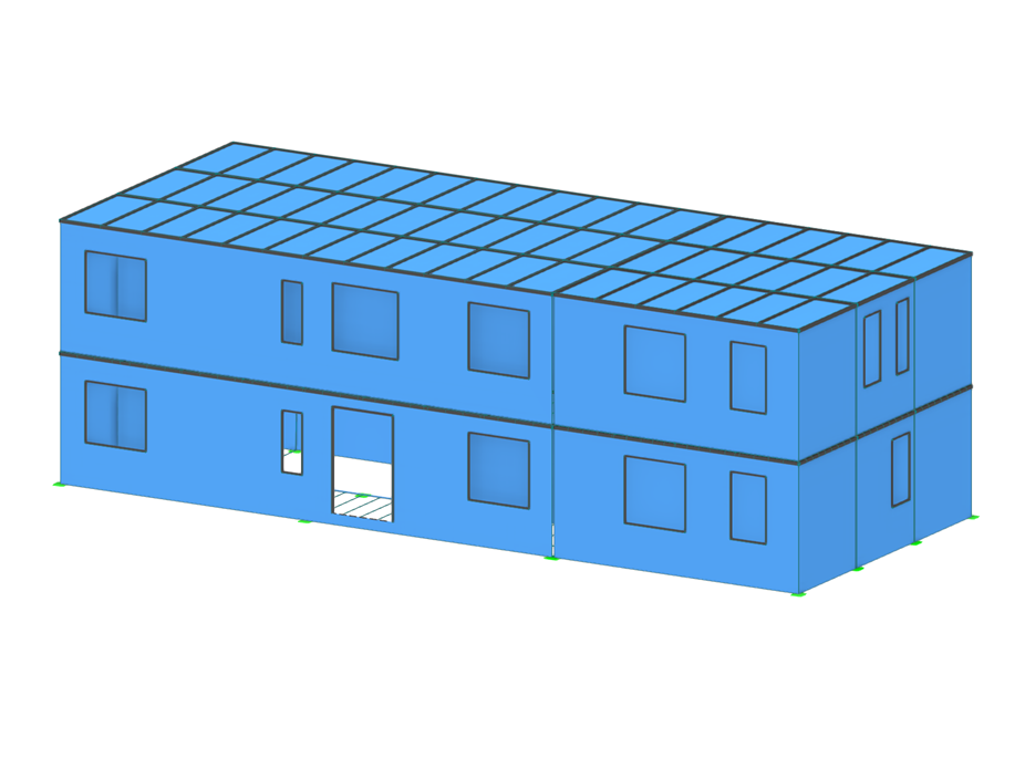 Calcolo e verifica di un edificio a due piani: Analisi di due opzioni (struttura composta acciaio-calcestruzzo e costruzione modulare)