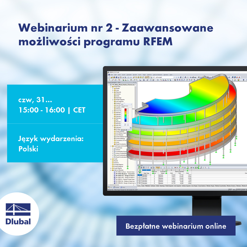 Webinarium nr 2 - Zaawansowane możliwości programu RFEM