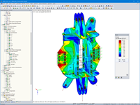 Analisi delle tensioni di collegamento dell'acciaio in RFEM (© Ingenieurbüro Braun GmbH & Co. KG)