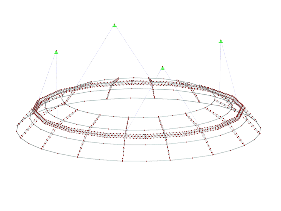 3D-Modell der Projektionskuppel in RFEM (© formTL)