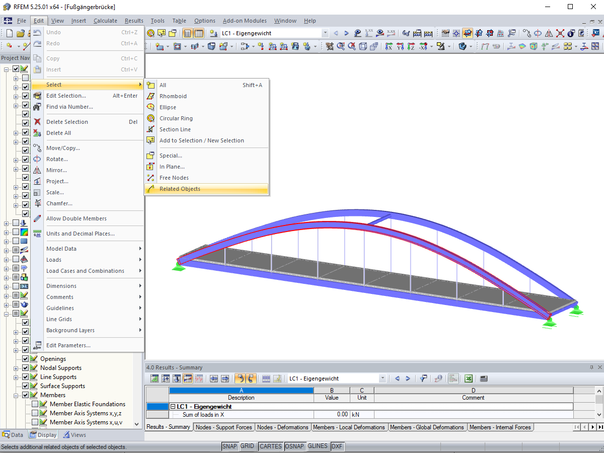 Selezione di oggetti correlati