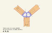Bozza disegnata a mano del collegamento a forma di Y (© Jing Kong & Associates Consulting Structural Engineers Inc.)