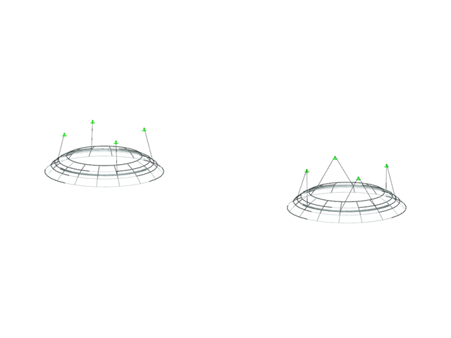 Modello 3D della cupola di proiezione in RFEM (© formTL)
