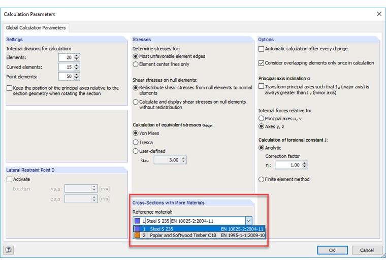 Selezione del materiale di riferimento