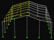 Metà del tetto inclinata a sinistra