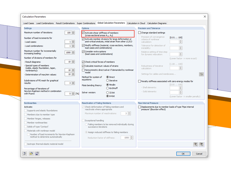 Considerazione della deformazione di taglio