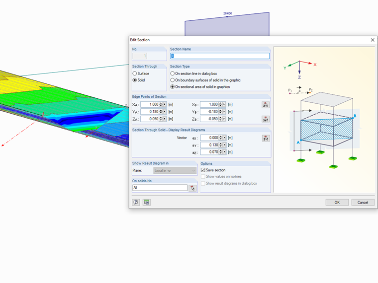Sezione attraverso il solido