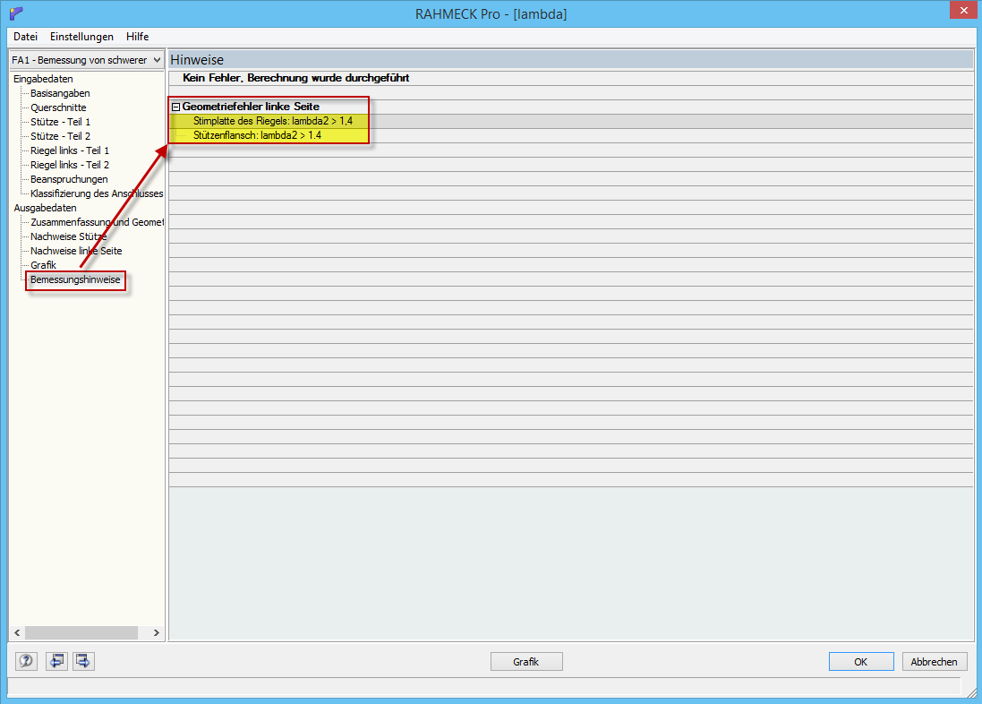 Errore di geometria Lambda