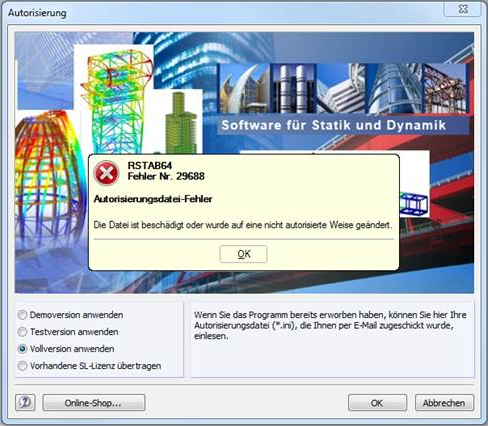File di autorizzazione danneggiato