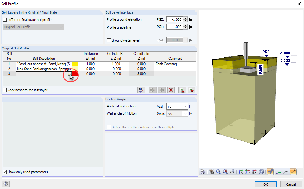 Immissione di uno strato di terreno aggiuntivo