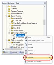 Eliminazione dei layer di sfondo tramite Data Navigator