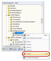Eliminazione dei layer di sfondo tramite Data Navigator