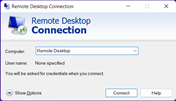 Connessione desktop remoto