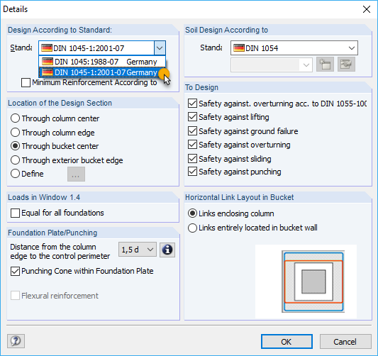 Selezione dello standard di progetto