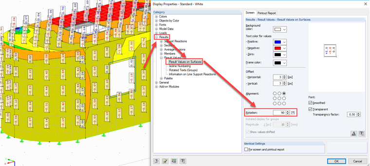 Rotazione del valore del risultato