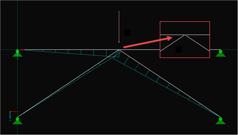 Modellazione errata di diagonali rigide su flangia