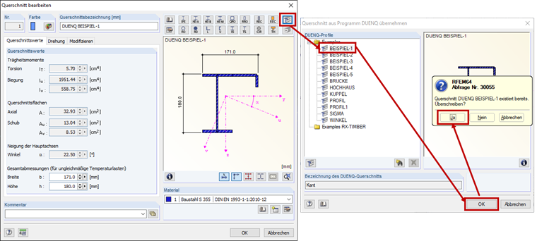 Aggiornamento della sezione trasversale