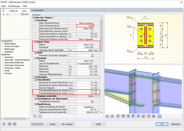 Immissione di rastremazione in RF-/JOINTS Steel - Rigid