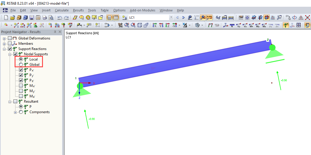 Reazioni di supporto "locali" e "globali"