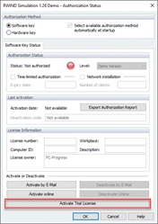 Attivazione licenza trial