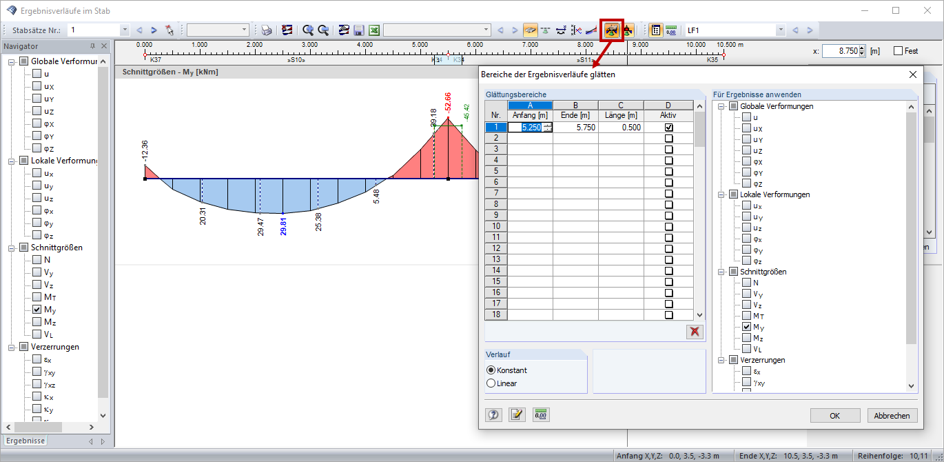 Definizione della regione media