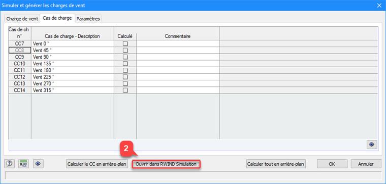 Trasferimento di parametri definiti per la simulazione in RWIND