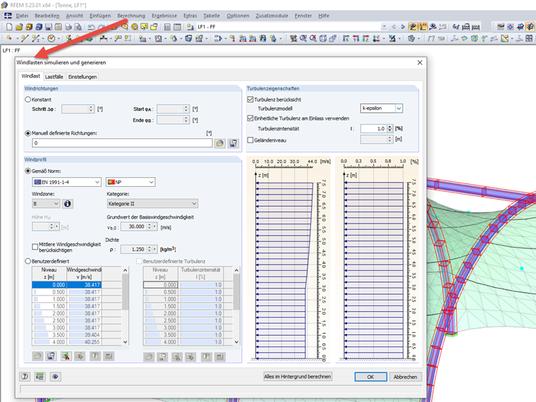 Impostazione in RFEM