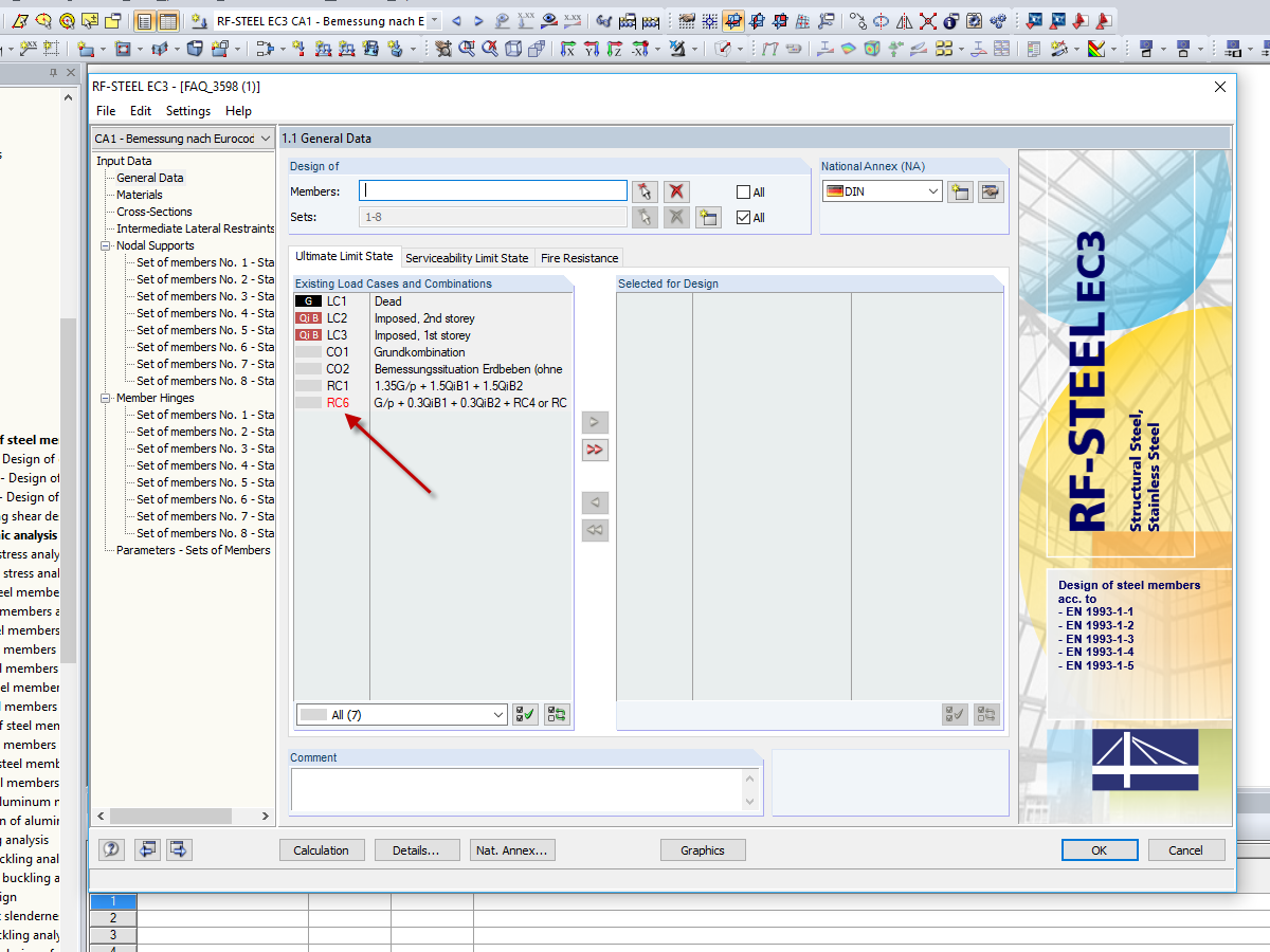 Combinazione di risultati errata in RF-STEEL EC3